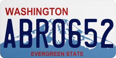 WA license plate ABR0652