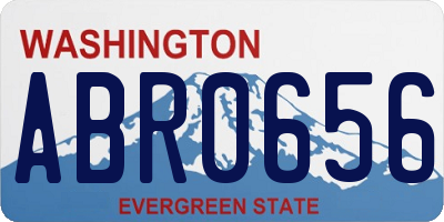 WA license plate ABR0656