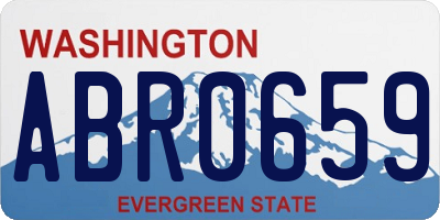 WA license plate ABR0659