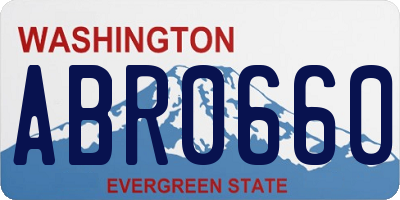 WA license plate ABR0660
