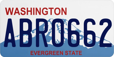 WA license plate ABR0662