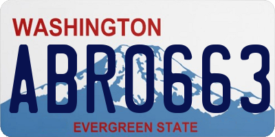WA license plate ABR0663