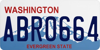 WA license plate ABR0664