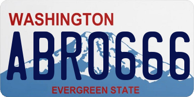 WA license plate ABR0666