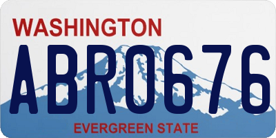 WA license plate ABR0676