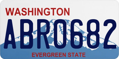 WA license plate ABR0682
