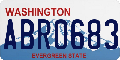 WA license plate ABR0683