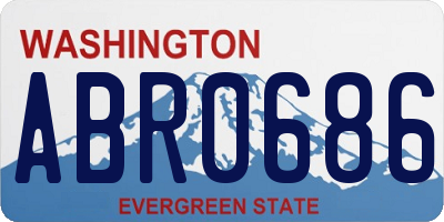 WA license plate ABR0686