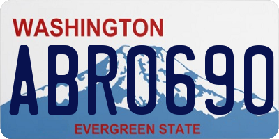 WA license plate ABR0690