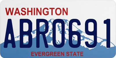 WA license plate ABR0691