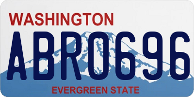 WA license plate ABR0696