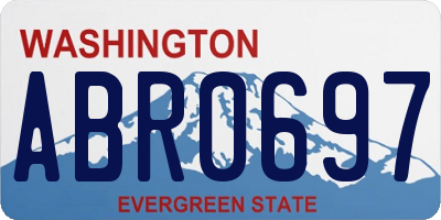 WA license plate ABR0697