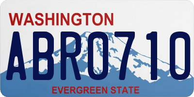 WA license plate ABR0710