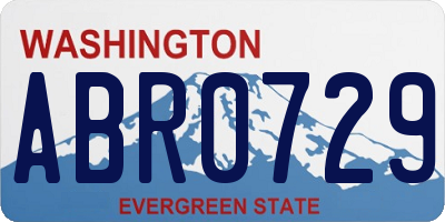 WA license plate ABR0729