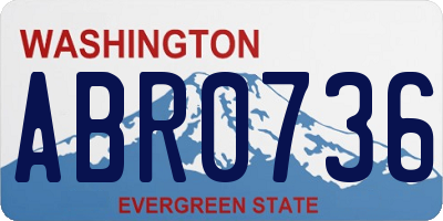 WA license plate ABR0736