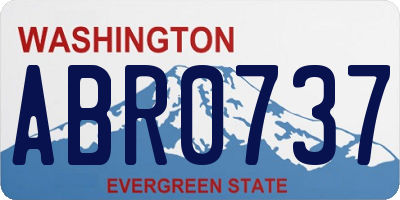 WA license plate ABR0737
