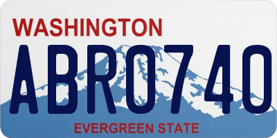 WA license plate ABR0740