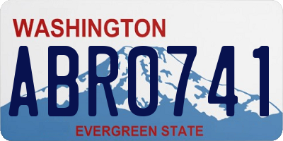 WA license plate ABR0741