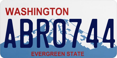 WA license plate ABR0744