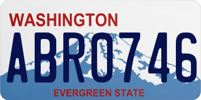 WA license plate ABR0746