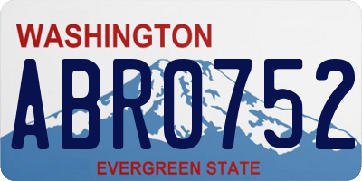 WA license plate ABR0752