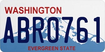 WA license plate ABR0761
