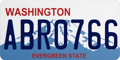 WA license plate ABR0766
