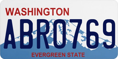 WA license plate ABR0769