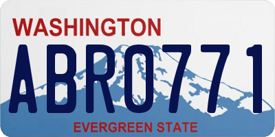WA license plate ABR0771