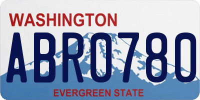 WA license plate ABR0780