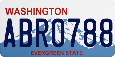 WA license plate ABR0788