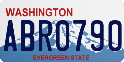 WA license plate ABR0790