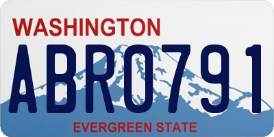 WA license plate ABR0791