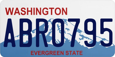 WA license plate ABR0795