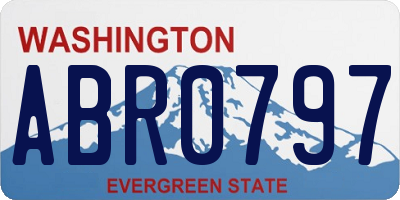 WA license plate ABR0797