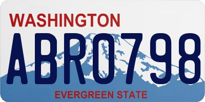 WA license plate ABR0798