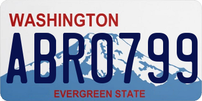 WA license plate ABR0799