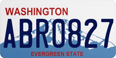 WA license plate ABR0827