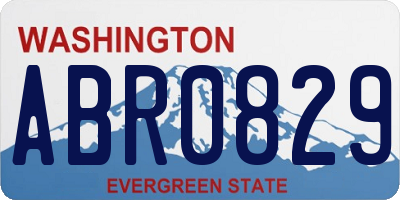 WA license plate ABR0829