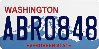 WA license plate ABR0848