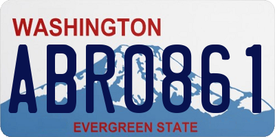 WA license plate ABR0861