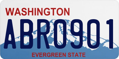 WA license plate ABR0901