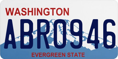 WA license plate ABR0946