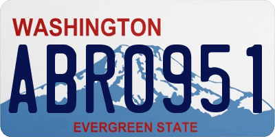 WA license plate ABR0951