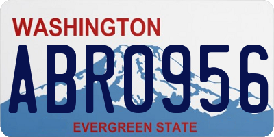 WA license plate ABR0956