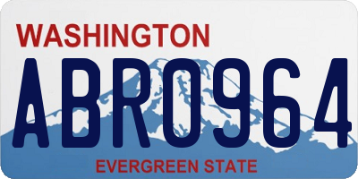 WA license plate ABR0964