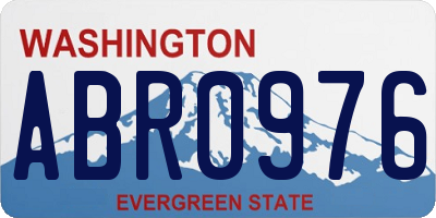WA license plate ABR0976
