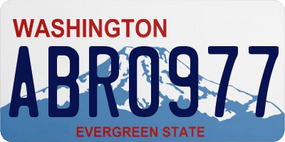 WA license plate ABR0977