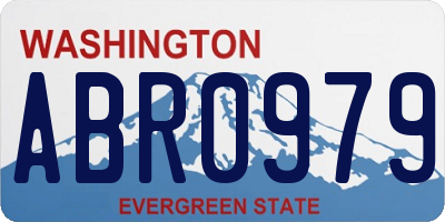 WA license plate ABR0979