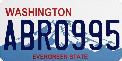 WA license plate ABR0995